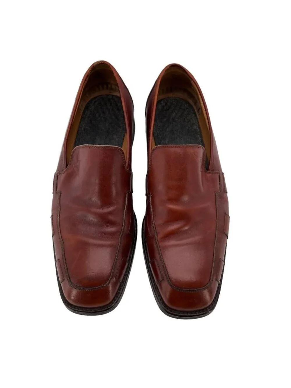 Michael Toschi Mens 11 M Loafer Slip On Brown Kidskin Italy
